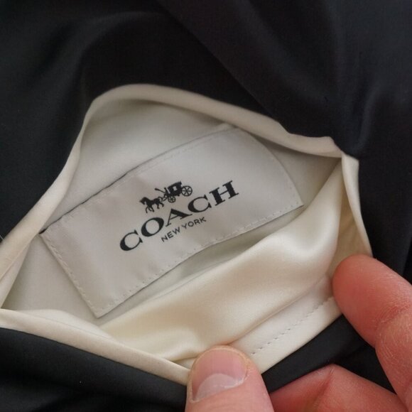 Coach New York Black Pink Floral Reversible Button Up Varsity Bomber Jacket M - Picture 13 of 15